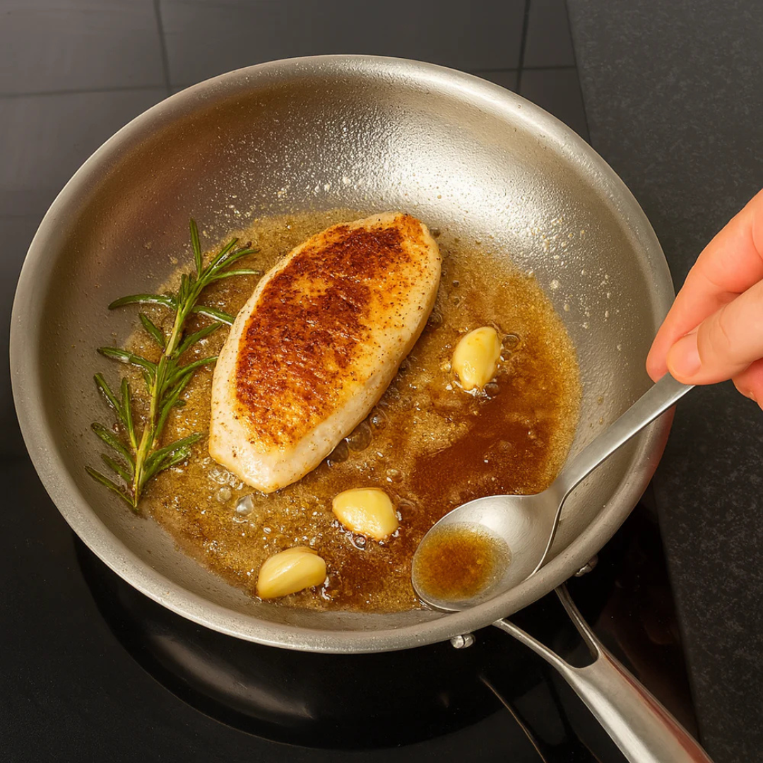 Titanium Hammered Pan + Utensil