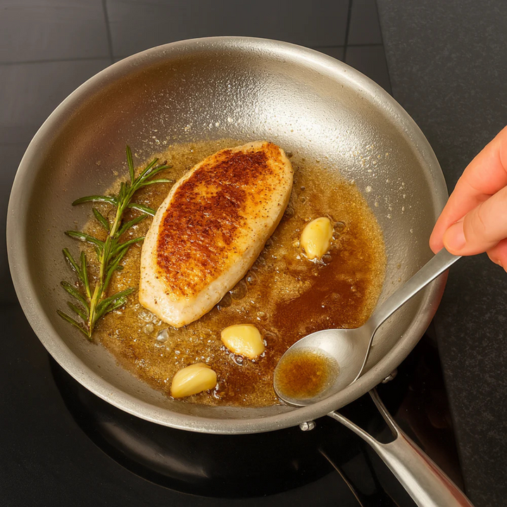 Titanium Hammered Pan + Utensil