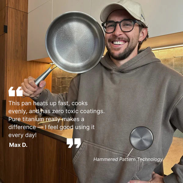 Titanium Hammered Wok Pan Pro