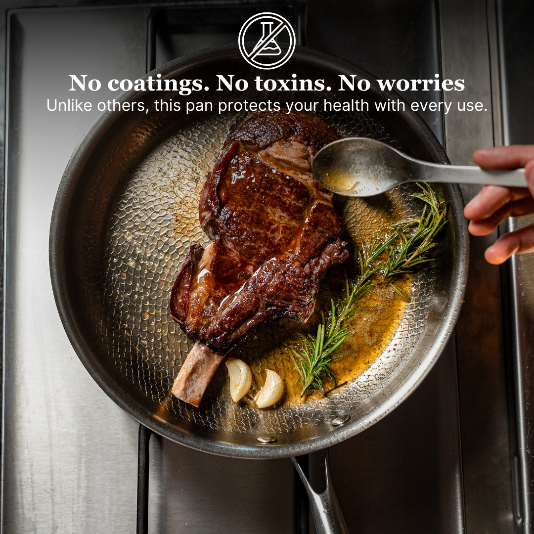 Titanium Hammered Pan Pro & Utensil Set