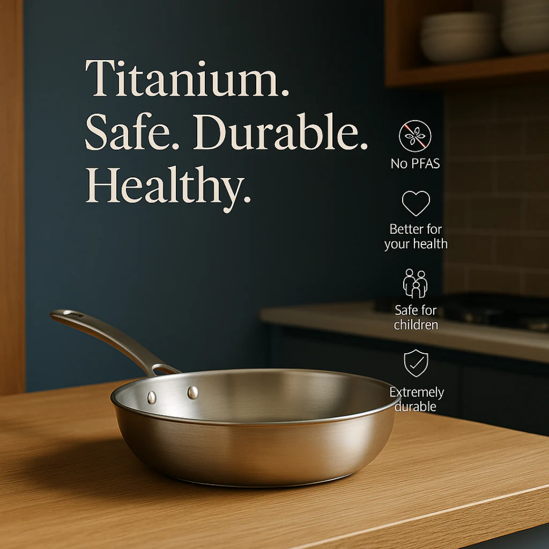 Titanium Hammered Pan + Utensil