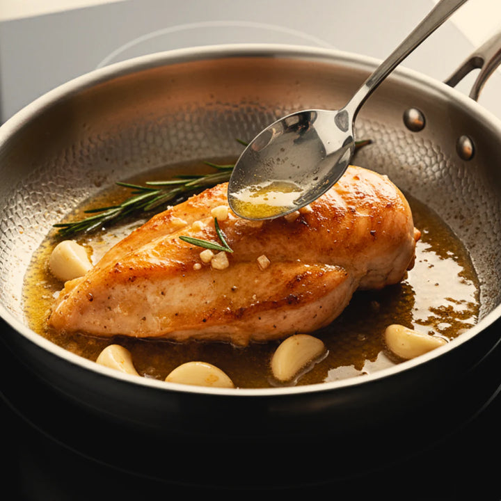 Titanium Hammered Pan + Utensil