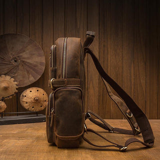 Brown Leather Backpack | BARCELONA