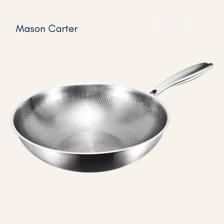 Titanium Wok Pan Flat Bottomed