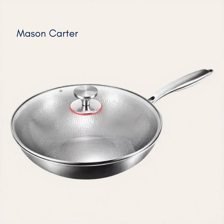 Titanium Wok Pan Flat Bottomed