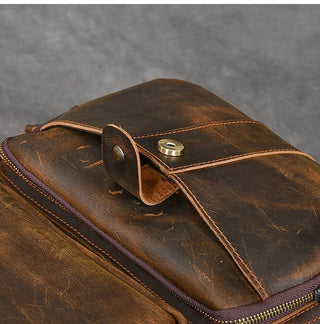 Brown Leather Backpack | BARCELONA