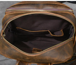 Brown Leather Backpack | BARCELONA