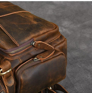 Brown Leather Backpack | BARCELONA